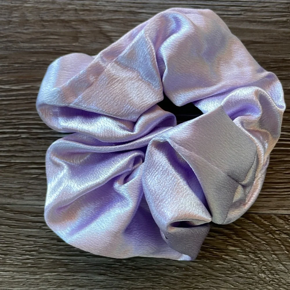 Set of Two Scrunchies - Purple and Blue Patterned
